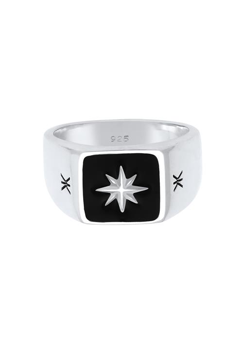 KUZZOI Ring 'Siegel'  sort / sølv