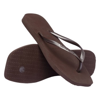 Havaianas Slim Square Mørkbrun  Str 39/40 Dame