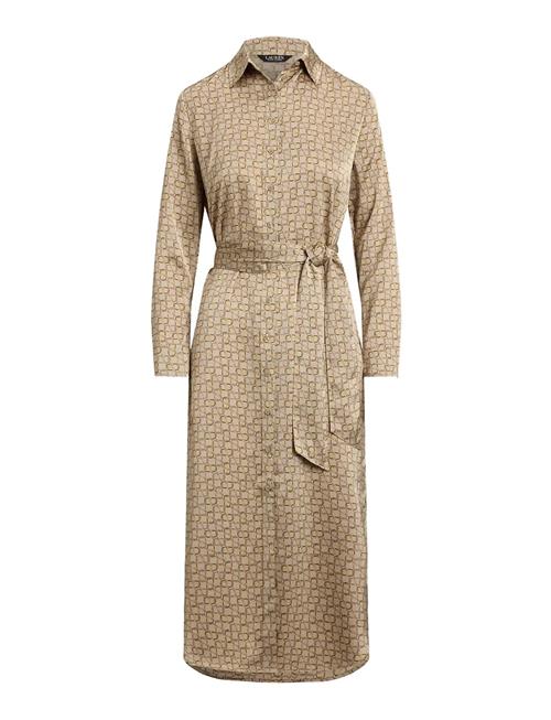 Lauren Ralph Lauren | Geo-Print Satin Charmeuse Shirtdress | 34