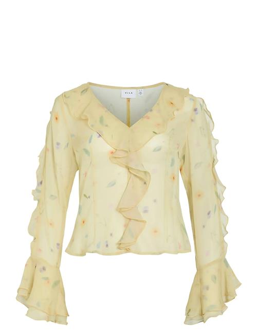 Vila | Viemmy L/S V-Neck Frill Top | 42