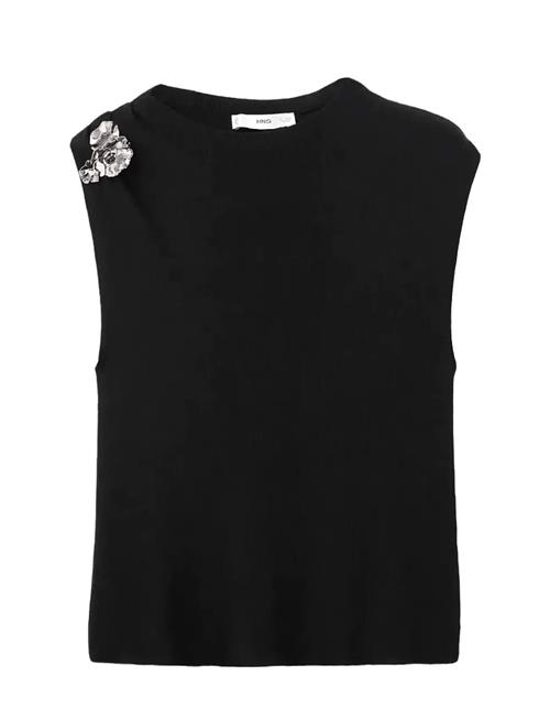 Mango | Knitted Top With Metallic Flower | XS