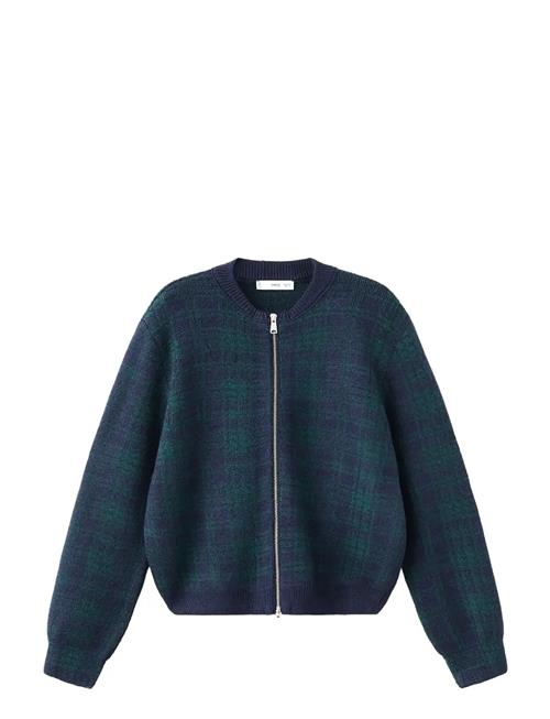 Mango | Checkered Zipper Cardigan | M