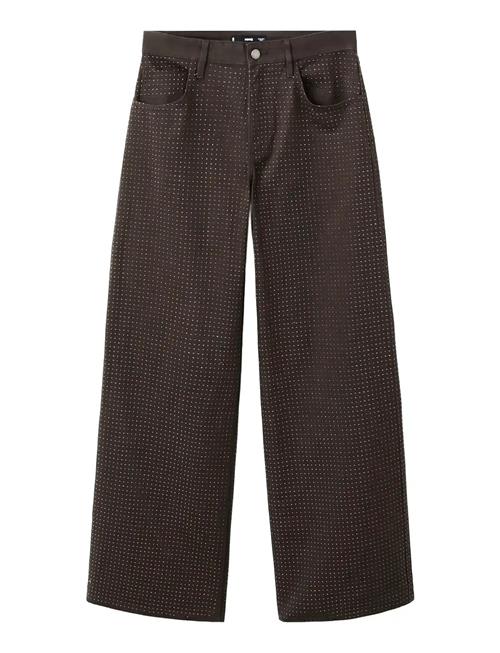 Mango | Wide Leg Jeans With Rhinestones | 42