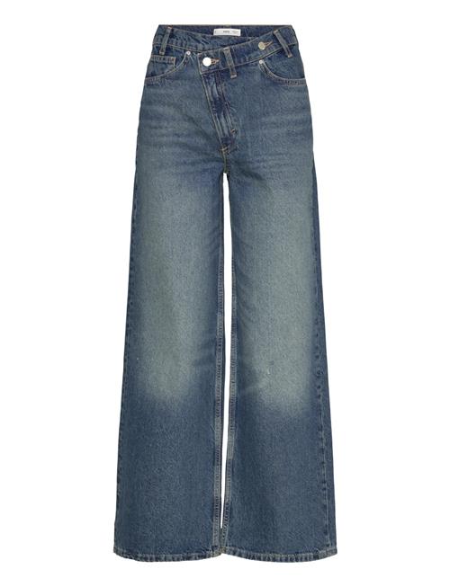 Mango | Wide Leg Mid-Rise Jeans With A Crossover Waistband | 34