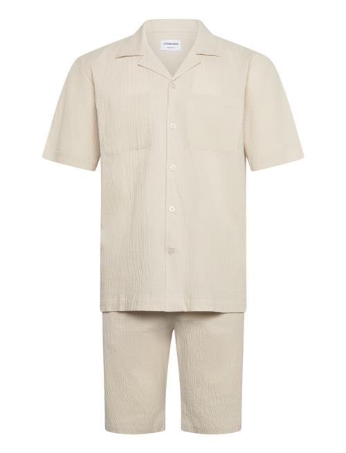 Lindbergh | Seersucker Shirt S/S+Shorts | XL