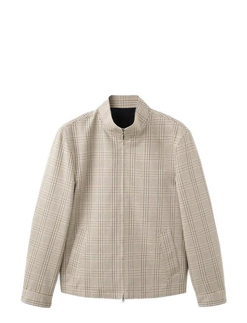 Mango | Prince Of Wales Check Jacket With Funnel Neck | M