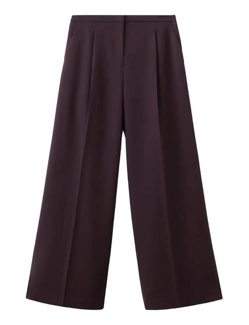 Mango | Wide Leg Mid-Rise Pleated Trousers | 38