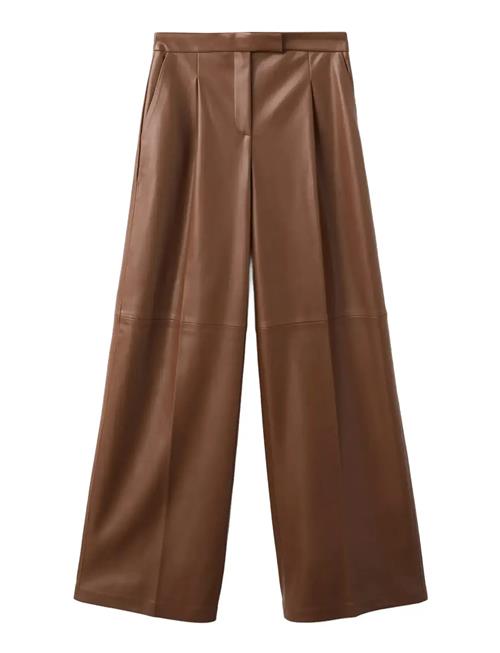 Mango | Wide Leg Faux-Leather Trousers | 40