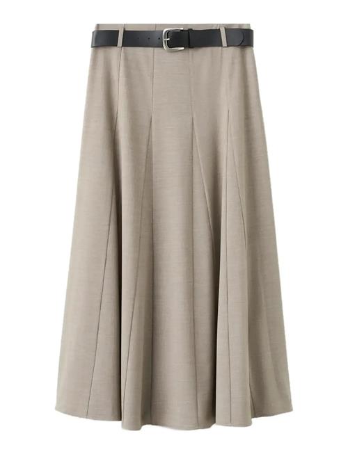 Mango | A-Line Skirt With Godets And Belt | 34