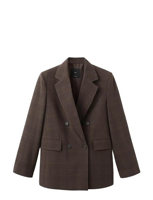 Mango | Double-Breasted Check Suit Jacket | S