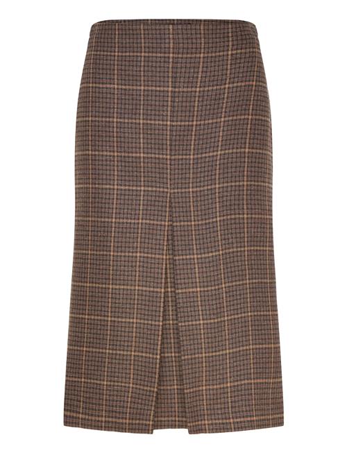 Mango | Wool-Blend Check Midi-Skirt | 34