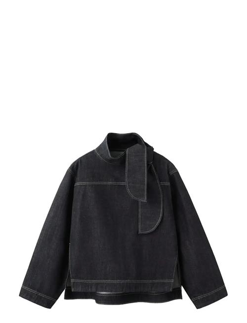 Mango | Denim Blouse With Knot Neck | S