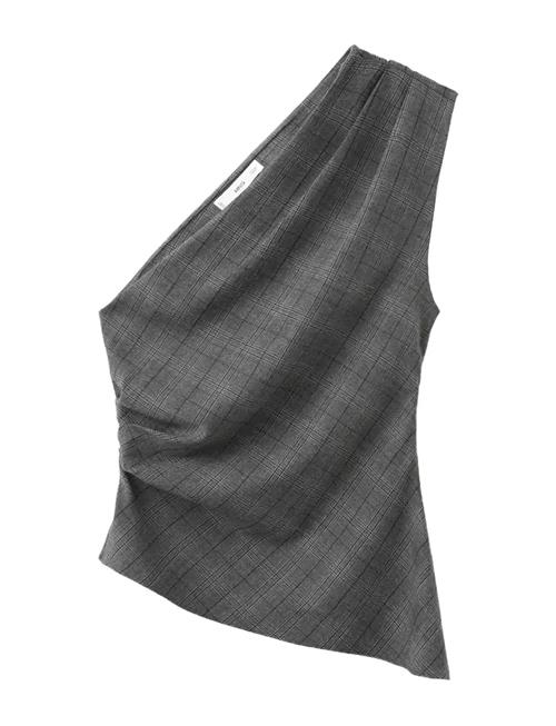 Mango | Asymmetrical Check Top | S