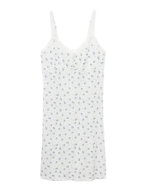 Mango | Floral-Print Lace Nightdress | M