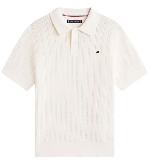 Tommy Hilfiger Polo - Strik - Ivory Silk White
