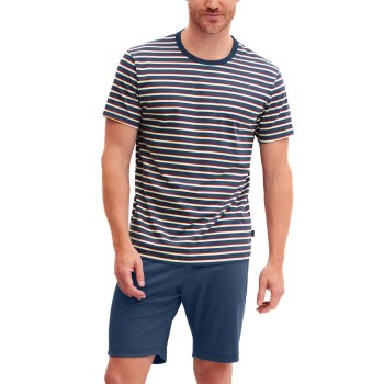Calida Relax Streamline 2 Short Pyjamas Indigoblå bomuld X-Large Herre