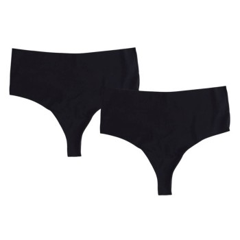 Pierre Robert Trusser 2P Invisible Micro High Waist String Sort Small Dame