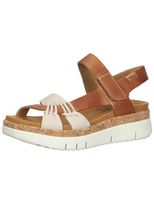 PIKOLINOS Sandaler med rem 'Palma'  cognac / hvid