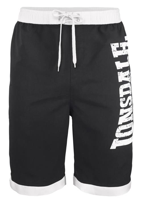 LONSDALE Badeshorts 'Clennell'  sort / hvid