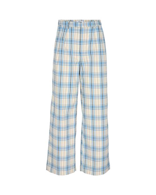 minimum Bukser med lægfolder 'Lesia'  blå / navy / taupe / hvid
