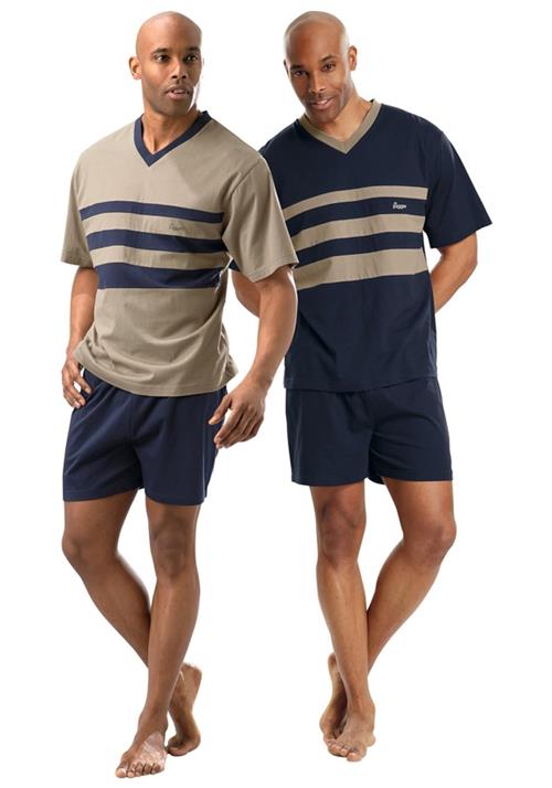 LE JOGGER Pyjamas kort  blå