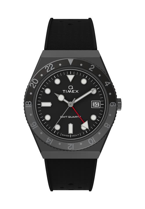TIMEX Analogt ur 'Q Timex 1979 Reissue'  mørkegrå / sort