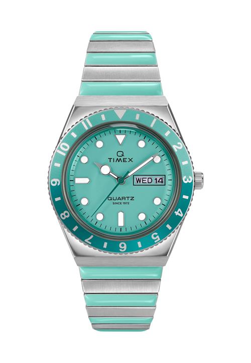 TIMEX Analogt ur ' Q Timex '  cyanblå / sølv