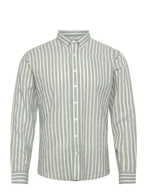 Lindbergh | Wide Striped Cotton/Linen Shirt L/S | XXL