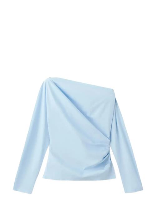 Mango | Cotton Blouse With Asymmetrical Collar | S