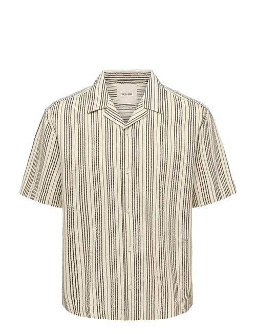 ONLY & SONS | Onscruz Rlx Seersucker Resort Ss Shirt | XL