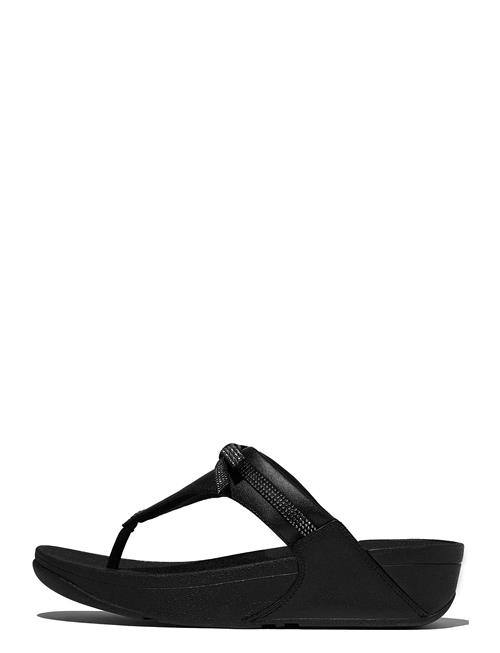 FitFlop | Lulu Glitz-Bow Leather Toe-Post Sandals | 39