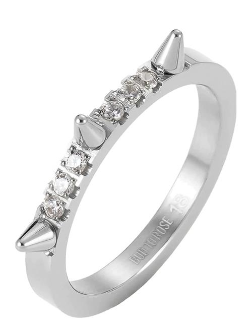 Bud to rose | Crown Spike Ring Clear/Gold | ONE SIZE
