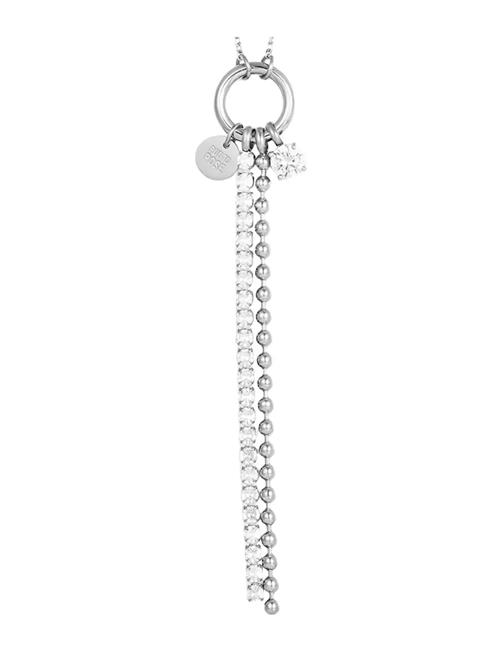 Bud to rose | Ice Bead Fringe Necklace Gold | ONE SIZE