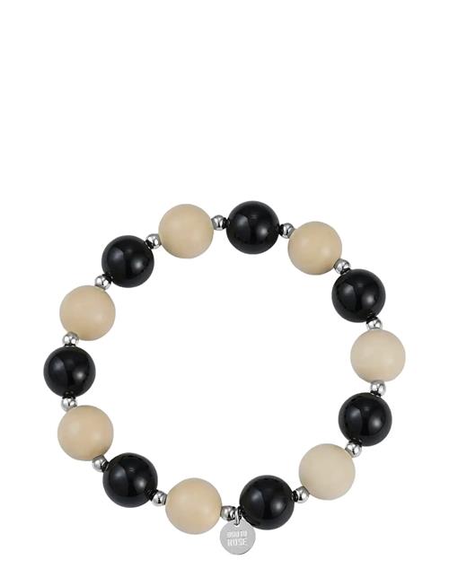Bud to rose | Kelly Large Bracelet Ivory/Black/Steel | ONE SIZE