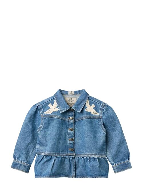Copenhagen Colors | Denim Frill Jacket W. Crochet Doves | 98