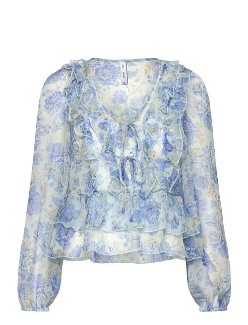 Mango | Floral Ruffled Blouse | M