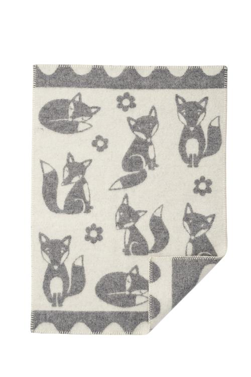 Klippan Yllefabrik Fox Lambswool Blanket Grey  Grey One Size  Grå  One Size  unisex
