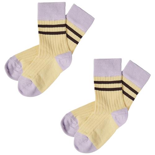 FUB 2-pak Stribede Strømper Corn 25-28 EU  Gul  25-28 EU  unisex