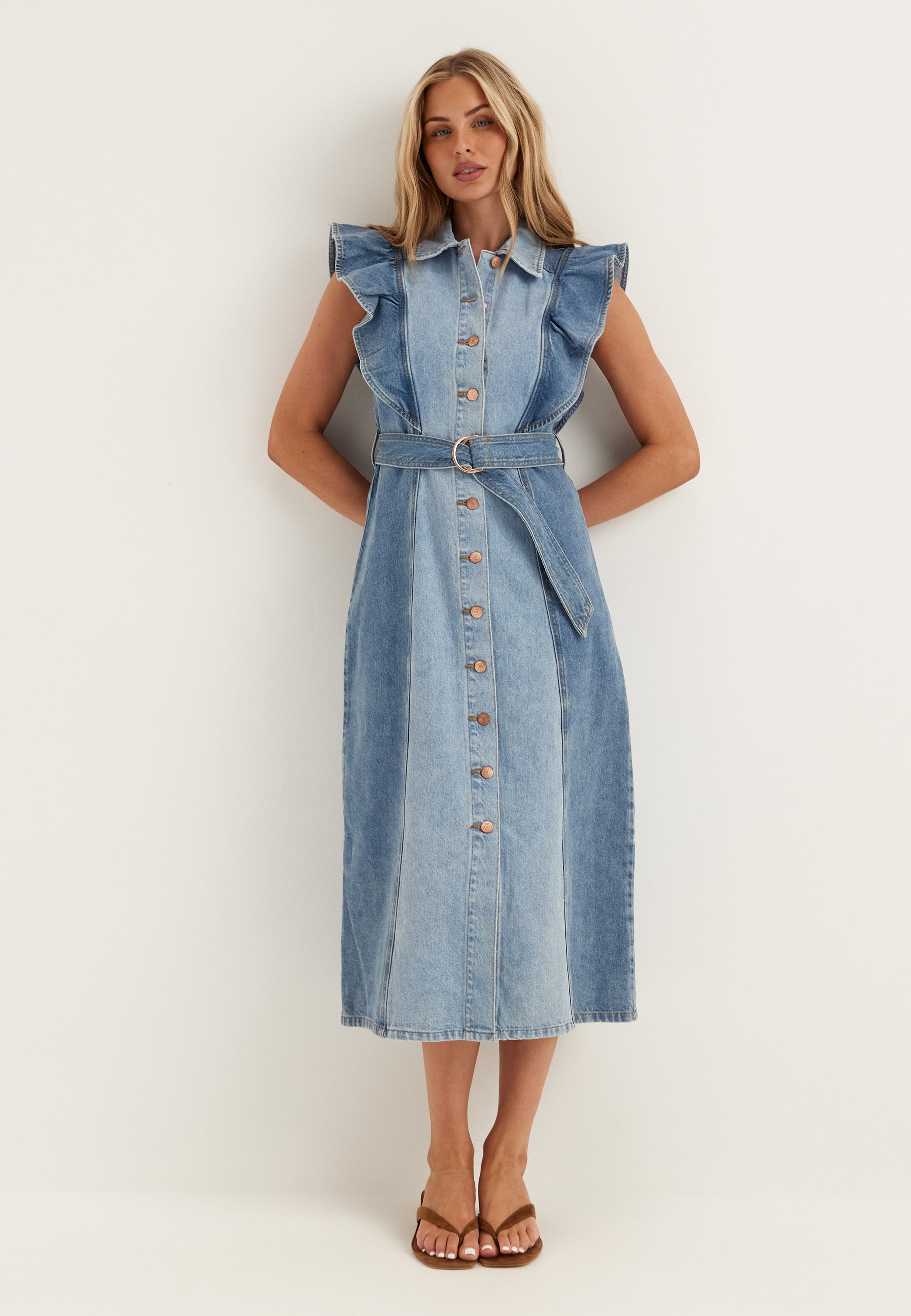 YAS Yascawi Sl Denim Long Dress