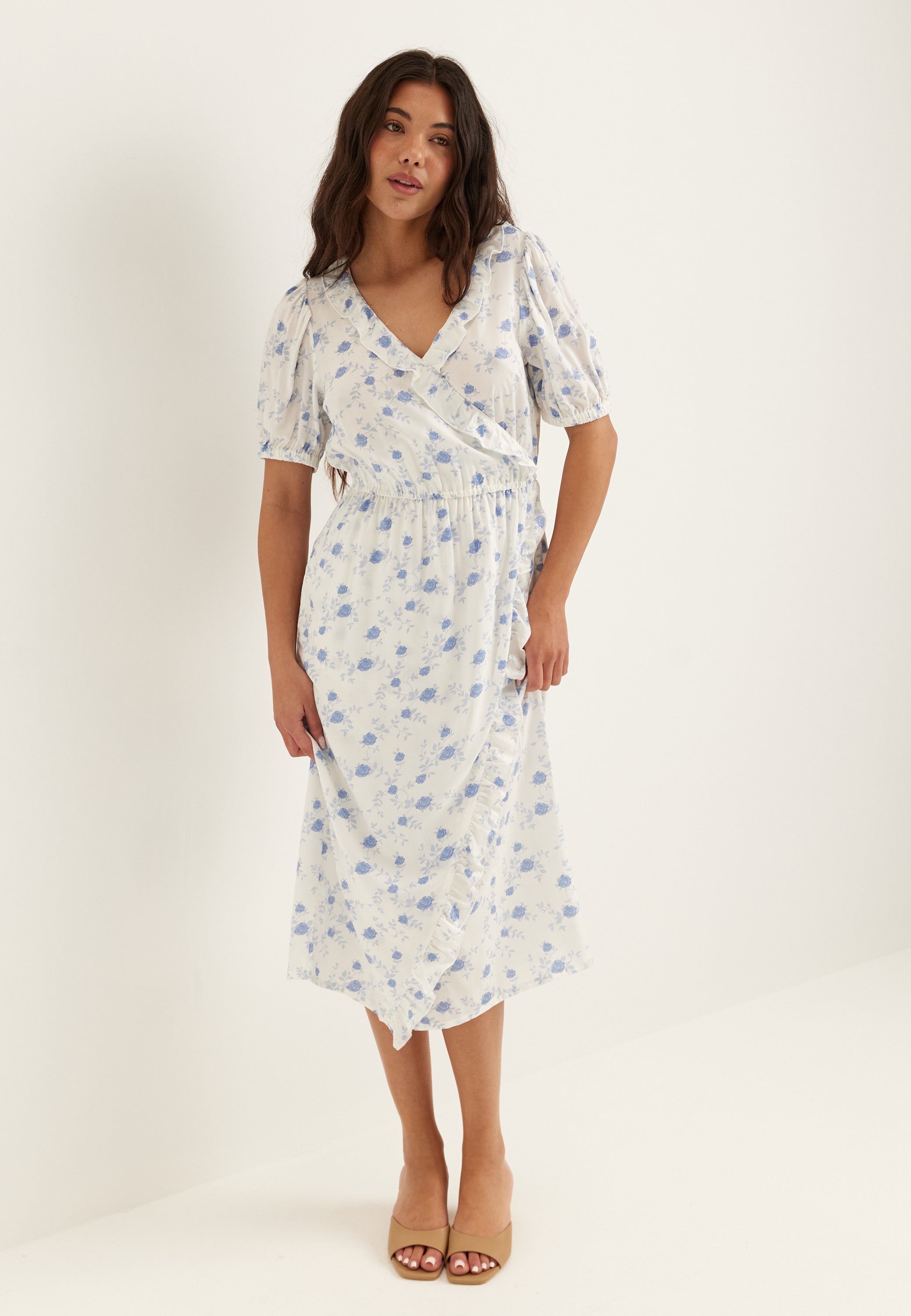 BUBBLEROOM Wrap Frill Dress