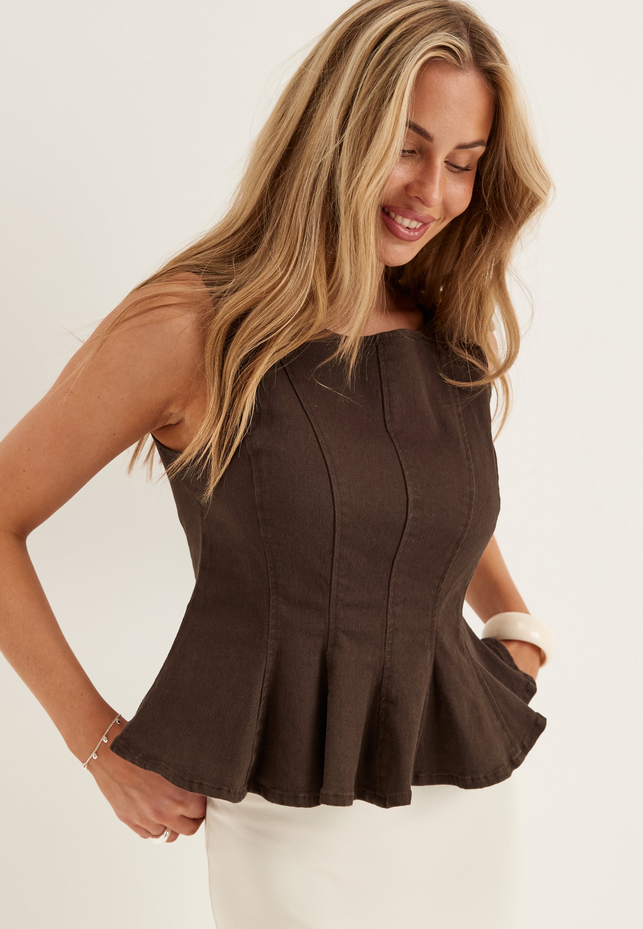 VILA Vichia Peplum Top