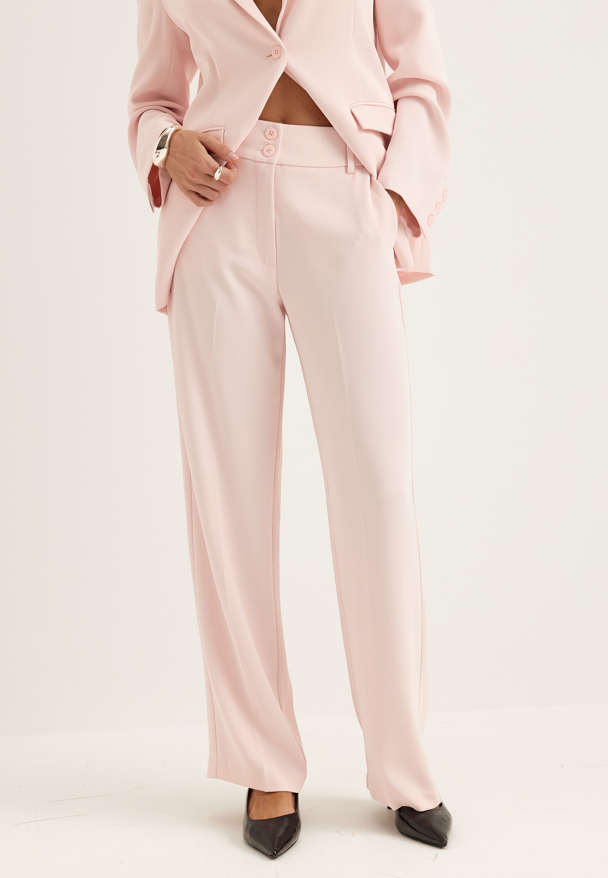 BUBBLEROOM Straight Leg Trousers