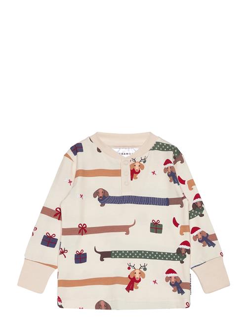 Geggamoja | Bamboo Grandpa Sweater L.s Santa Dogs | 86-92