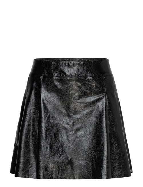 Mango | Leather-Effect Pleated Mini-Skirt | 38