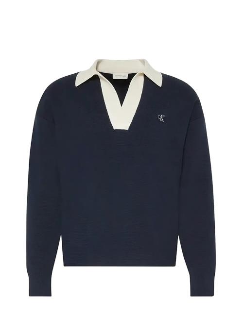 Calvin Klein Jeans | Ls Solid Oversized Johnny Collar | L
