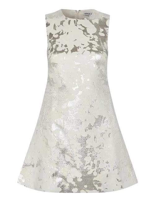 STINE GOYA | Metallic Woven Jacquard, Kick Pleat Mini Dress | L