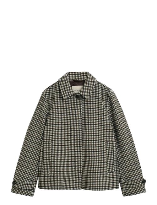 GANT | Checked Short Wool Blend Car Coat | XS