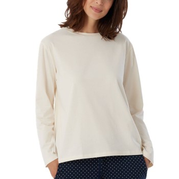 Schiesser Women Mix and Relax Long Sleeved Shirt Creme bomuld 38 Dame