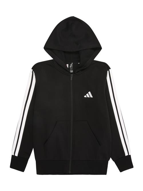 ADIDAS SPORTSWEAR Sweatjakke 'Essentials'  sort / hvid