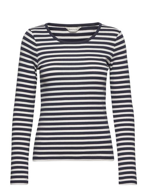 GANT | Slim Striped Ribbed Ls T-Shirt | S